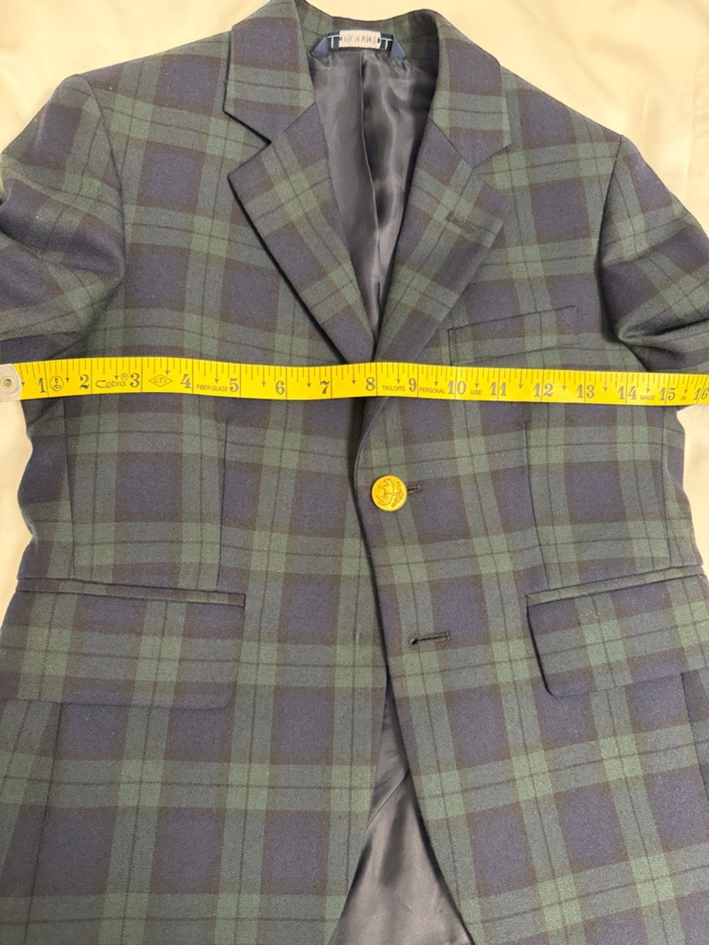 Brooks Brothers Boys Classic Navy Blue/Green Blazer with Gold Buttons, Size 8. - Picture 16 of 17